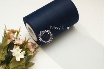 Navy blue - Premium Soft Nylon Tulle roll 6 inch wide 100 yards length